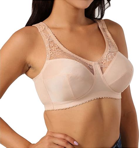 Plus Size Bras For Women Wirefree No Underwire Lace Full Coverage Sports Bras Wireless Comfort