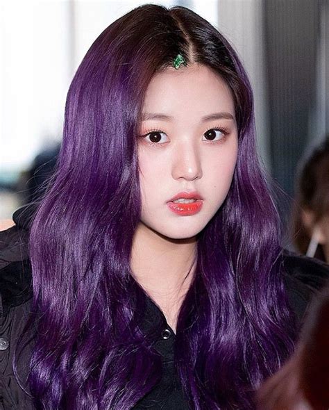 Izone Wonyoung Purple Hair Warna Rambut Gaya Rambut Gaya Rambut