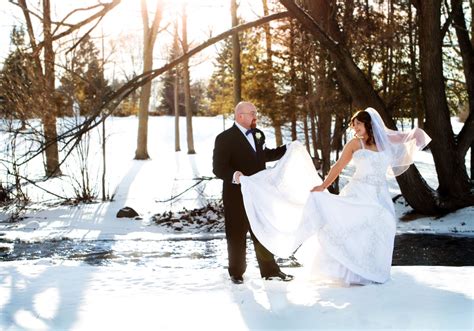 Winter Wedding Bride And Groom In The Snow Wedding Bride Wedding