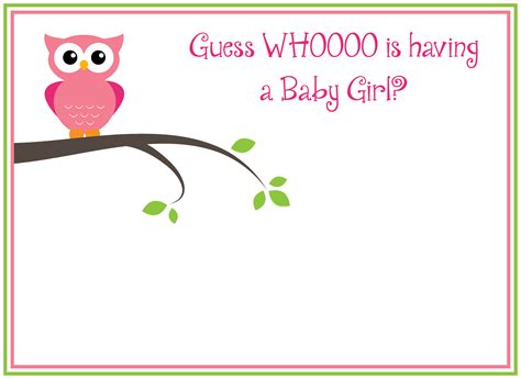 Baby shower is unique celebration for coming birth of a new baby and to celebrate the transformation of a woman into a mother. Free Printable Girl's Owl Baby Shower Invitations