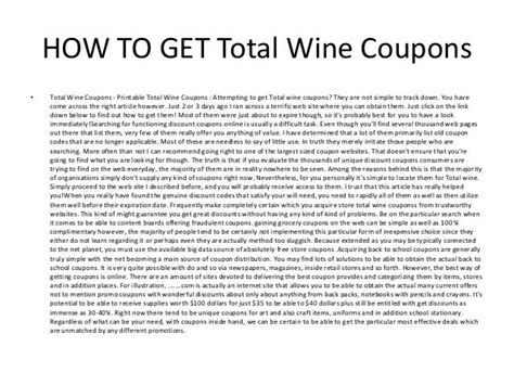 Total Wine Coupons Printable Total Wine Coupons