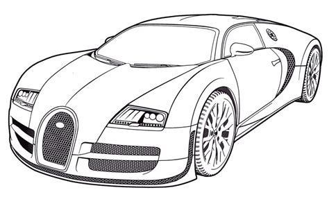 Bugatti Chiron Colouring Pages Free Printable Templates