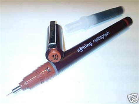 Rotring Rapidograph Pen In 01mm Technical Pen By Appletreeartshop