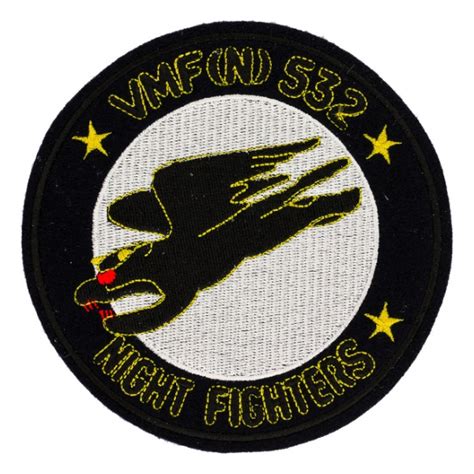Marine Night Fighter Squadron Vmfn 532 Patch Flying Tigers Surplus