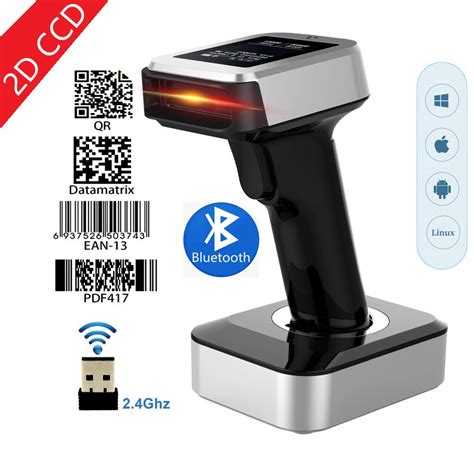 Original Bluetooth Wireless 2d Barcode Scanner Screen Mobile Payment Qr