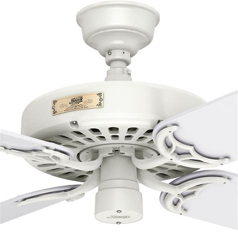 Vintage hunter white wood ceiling fan replacement blades set. Hunter Original 52" Indoor / Outdoor Ceiling Fan - 5 ...
