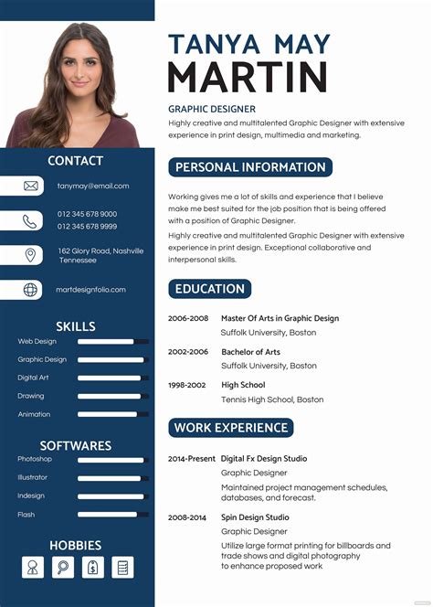Resume With Picture Template Luxury Free Professional Resume And Cv Templ Graphic Design