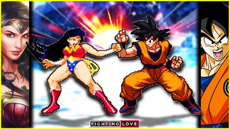 Over 9000 Goku Vs Wonder Woman 🔴extremely Epic Fight Dc Vs Dragon