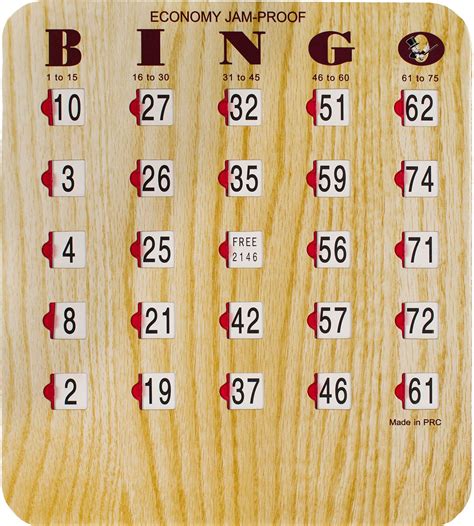 Mr Chips Jam Proof Fingertip Slide Bingo Cards With Sliding Windows