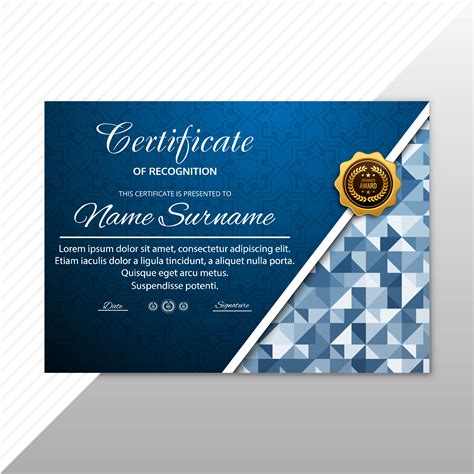 Certificado De Plantilla Premium Premios Diploma Vector De Fondo 250794