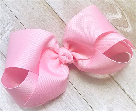Light Pink Hair Bow Extra Large Bow Hair Bows Bows For Etsy