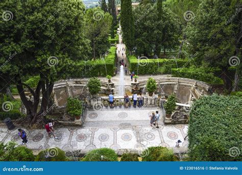The Famous Gardens Of Villa D Este Near Rome Italy Editorial Photo