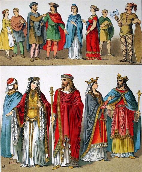 Fashion History Clothing Of The Early Middle Ages Dark Ages 400