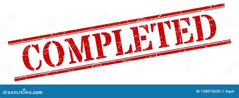 Completed stamp stock vector. Illustration of label - 158073620