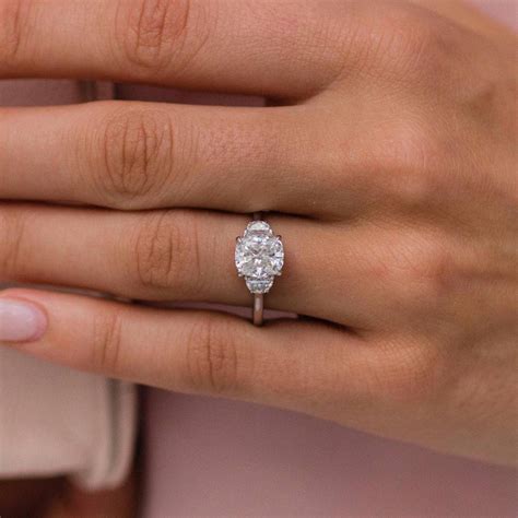 Cushion Engagement Ring 14k Solid Gold Ring Wedding Ring Three Etsy
