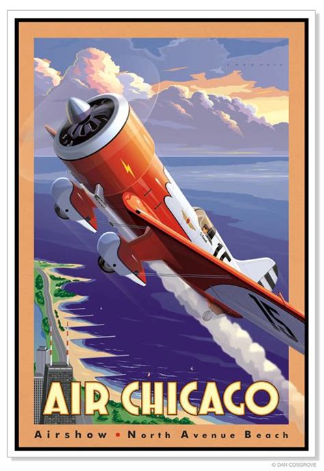 Art Deco Plane Poster