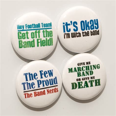 Funny Marching Band Pinback Buttons Or Magnets Size One Inch Set Of