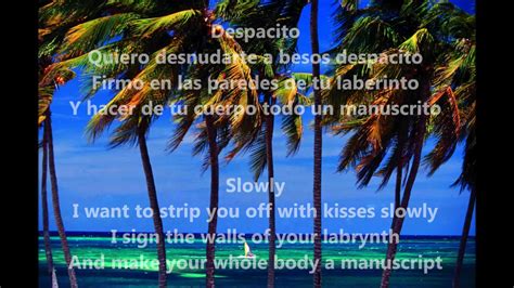 Despacito Lyrics In English Luis Fonsi Ft Daddy Yankee Youtube