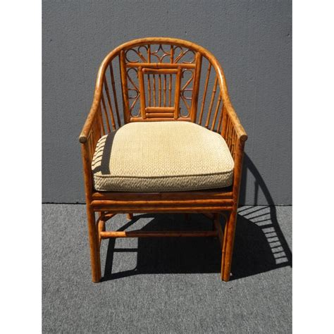 Bloomsbury market bamboo outdoor seat cushion wayfair. Vintage Chinoiserie Brighton Pavillion Style Rattan Bamboo ...