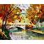 AUTUMN CALM — PALETTE KNIFE Oil Painting On Canvas By Leonid Afremov 