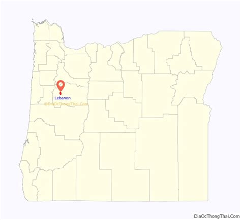 Map Of Lebanon City Oregon