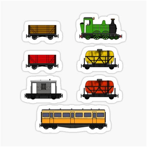 Steam Train Magnet Sticker Pack Pattern Sticker By Doodlerob Redbubble