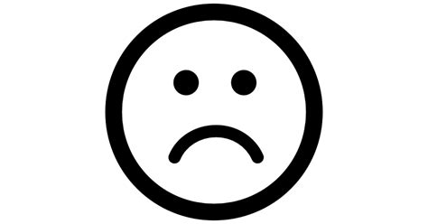 Sad Face Emoticon Outline Free Interface Icons Clipart Best Images