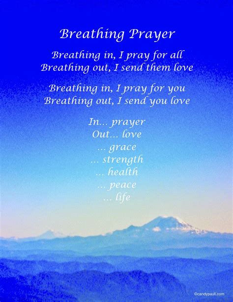 Breathing Prayer © 2020 Candy Paull Prayers Words Of Gratitude