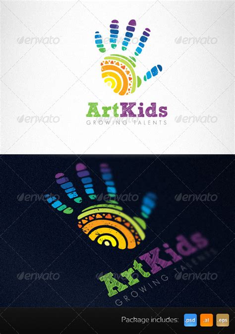 Art Kids Studio Creative Logo Template By Subtropica Graphicriver