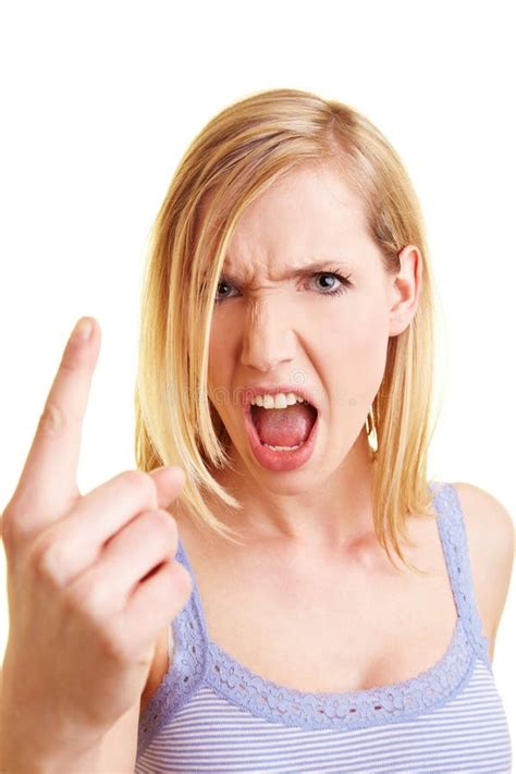 Blonde Woman Screaming Stock Image Image Of Loud Instruction 13743965