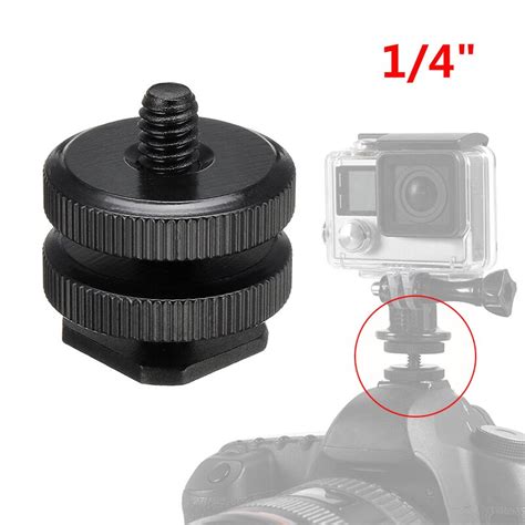 14 Dual Thumb Screw Flash Cold Hot Shoe Camera Adapter Mount For