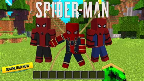 Spider Man Addonmod In Minecraft Pebedrock 116 117 For Androidpc ️