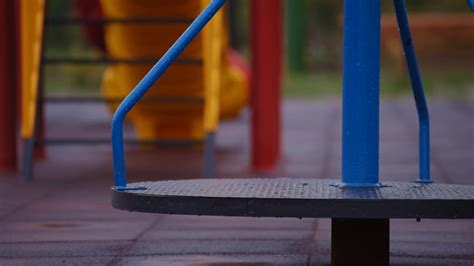 Empty Wet Playground In The Park Stock Video Footage SBV
