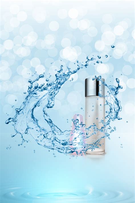 Water Blue Cosmetics Flat ภาพวอลล์เปเปอร์สำหรับดาวน์โหลดฟรี Pngtree