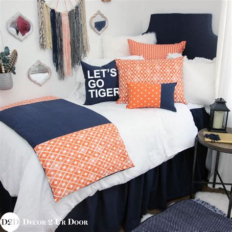 Looking for bed / mattress skirts or dust ruffles? Solid Navy Extra Long Dorm Bed Skirt | Dorm bedding sets ...