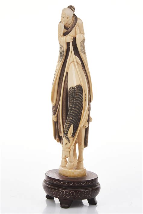 Japanese Carved Ivory Okimono Of Man On A Horse Shapiro Auctioneers