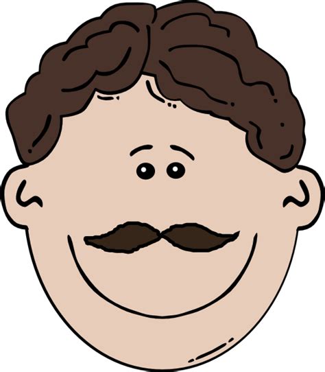 Smiling Mustache Man Clip Art At Vector Clip Art Online