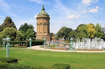 Es liegt im südwesten von deutschland. Quermania - Mannheim - Wahrzeichen Wasserturm ...