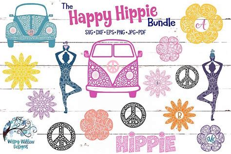 Download The Happy Hippie SVG Bundle | Mandala | Zentangle ...