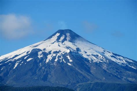 The Snow Covered Top Of A Volcano Stock Photo Image Of Transcendental