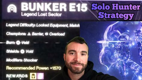 Solo Bunker E15 Legend Lost Sector Destiny 2 Hunter Youtube