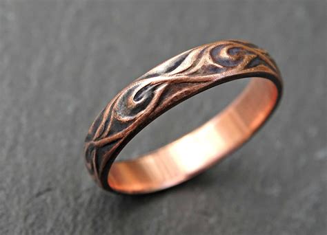 Copper Wedding Rings Bronze Wedding Copper Rings Copper Ring Men