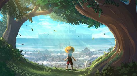 Monkey Dluffy The Edge Of The Forest One Piece 4k Wallpaper