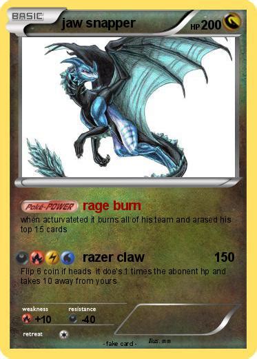Pokémon Jaw Snapper Rage Burn My Pokemon Card
