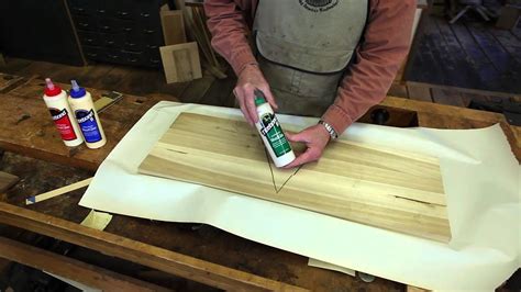 Glue wood to tile are waterproof, have better temperature tolerance, higher movement capacities, and prevents corrosion on the metals. Tips for Successful Wood Panel Glue-Up - YouTube