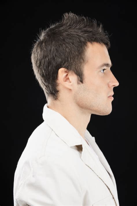 Young Man In Profile Side View Of Face Side Portrait