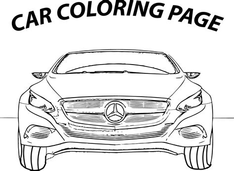 Sie ist der klassische mercedes, solide, viertürig, komfortabel:. Mercedes Coloring Page | Wecoloringpage.com