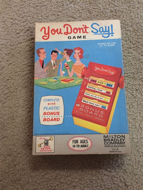 Vintage You Dont Say Board Game Etsy