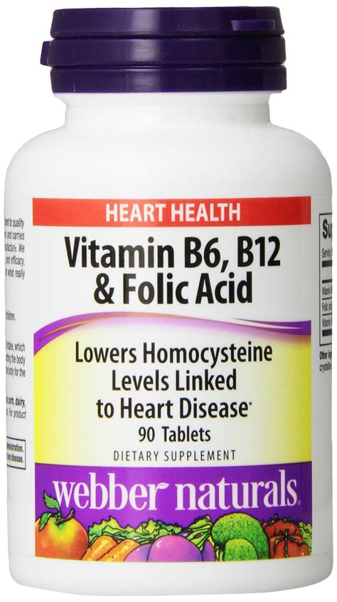 Webber Naturals Vitamin B6 B12 And Folic Acid Tablets 90 Count Buy