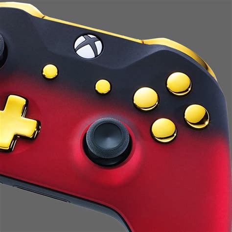 Xbox One Controller Red Shadow Gold Custom Controllers Touch